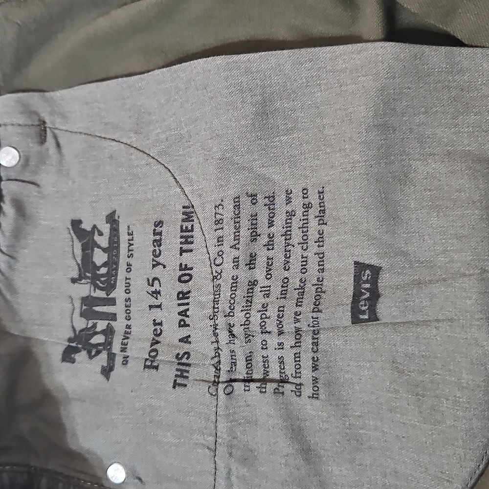 Levi's Men's Olive Jeans - Picture 4 of 6
